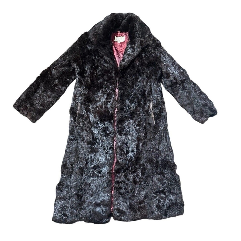 Vtg Fur Coat Fur Couture Beverly Hills Luxury Mob Wife France Fur Korea Made M